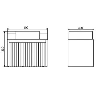 Тумба с раковиной Comforty Марсель 00-00012272 60 см Белая матовая